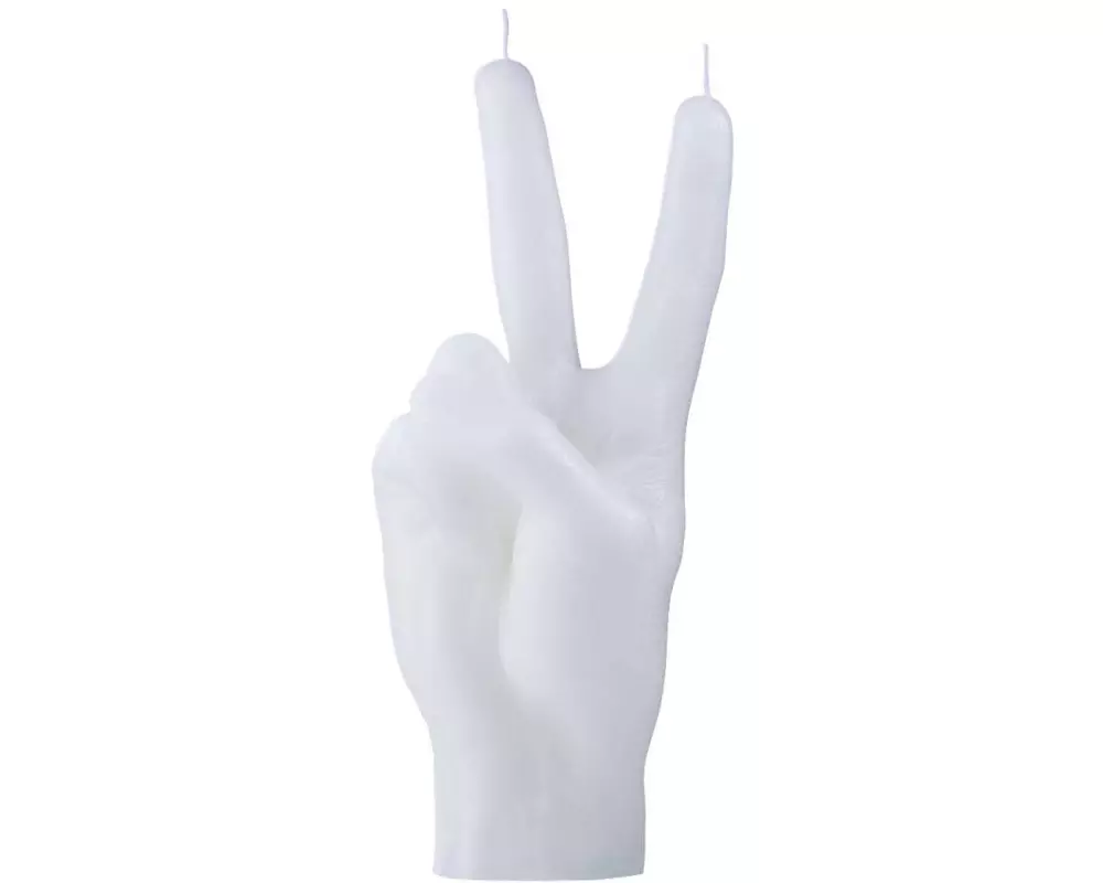 Mandatus Kerze Candle Hand Victory, Weiss