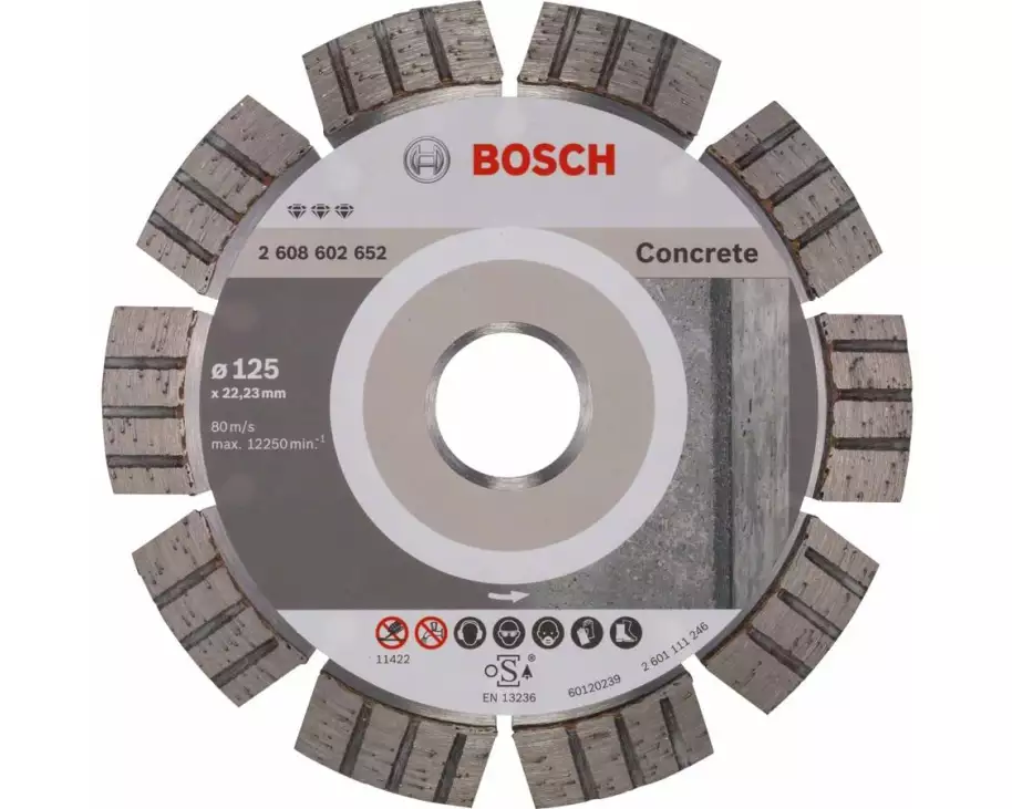 Bosch Professional Diamanttrennscheibe Best for Concrete, 125 x 2.2 x 12 mm