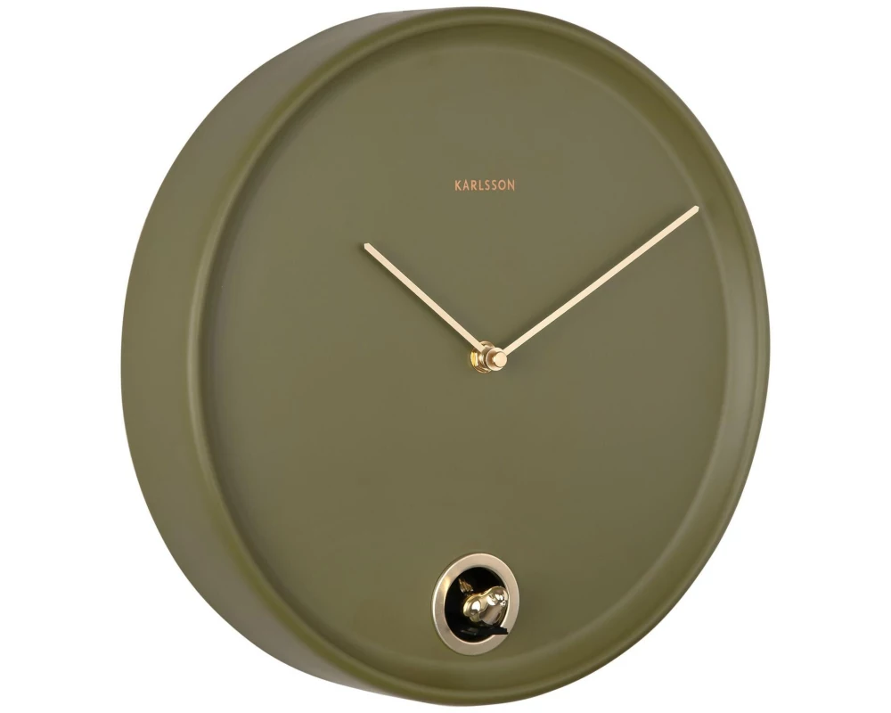 KARLSSON Wanduhr Esencia Cuckoo 30 cm, Luxury grün
