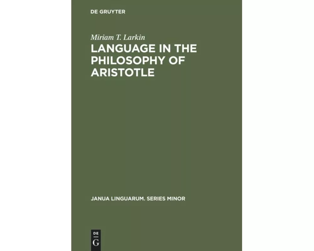 Language in the Philosophy of Aristotle