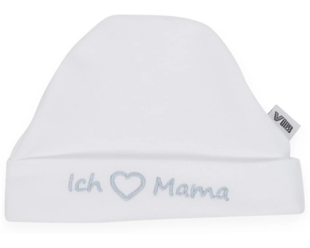 Very Important Baby Mütze Ich Herz Mama Weiss