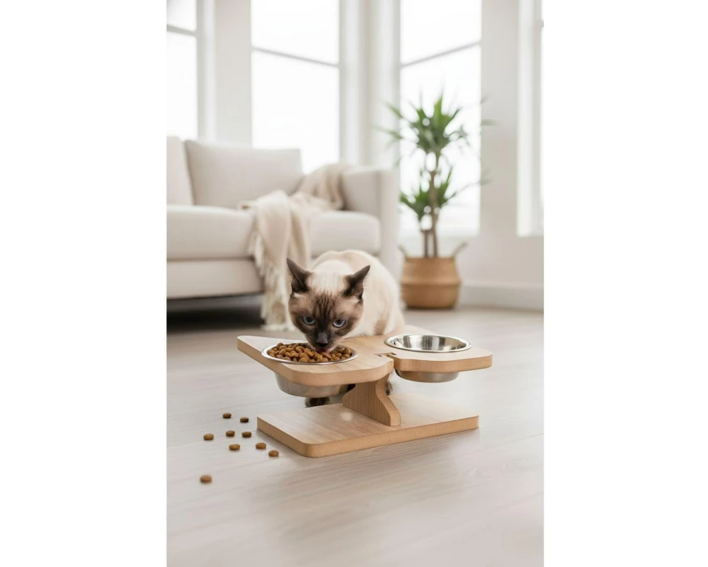 Paws & Whiskers Futterbar mit Näpfe Apvm3