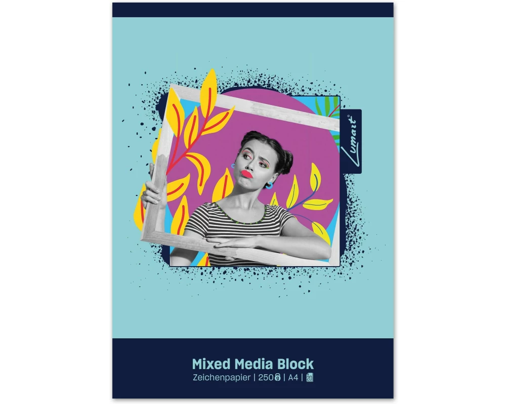 Lumart Zeichenblock Mixed Media A4, 250 g/m², 20 Blatt