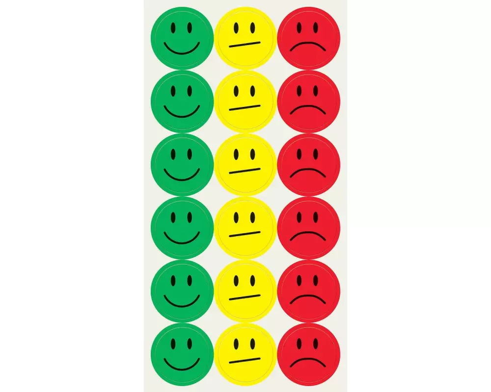 Sigel Klebepunkte 20 mm 180 Stück, Gelb/Grün/Rot