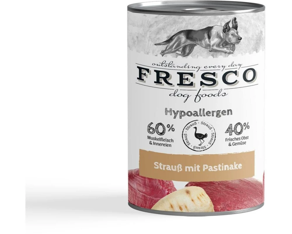 FRESCO Nassfutter Hypoallergen Strauss 400 g