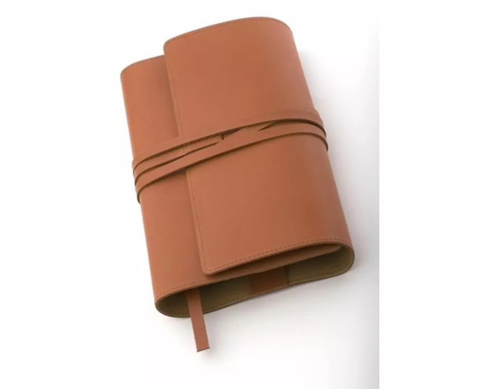 MILANO L (braun) - variable Buchhülle aus Leder - Echtes Leder