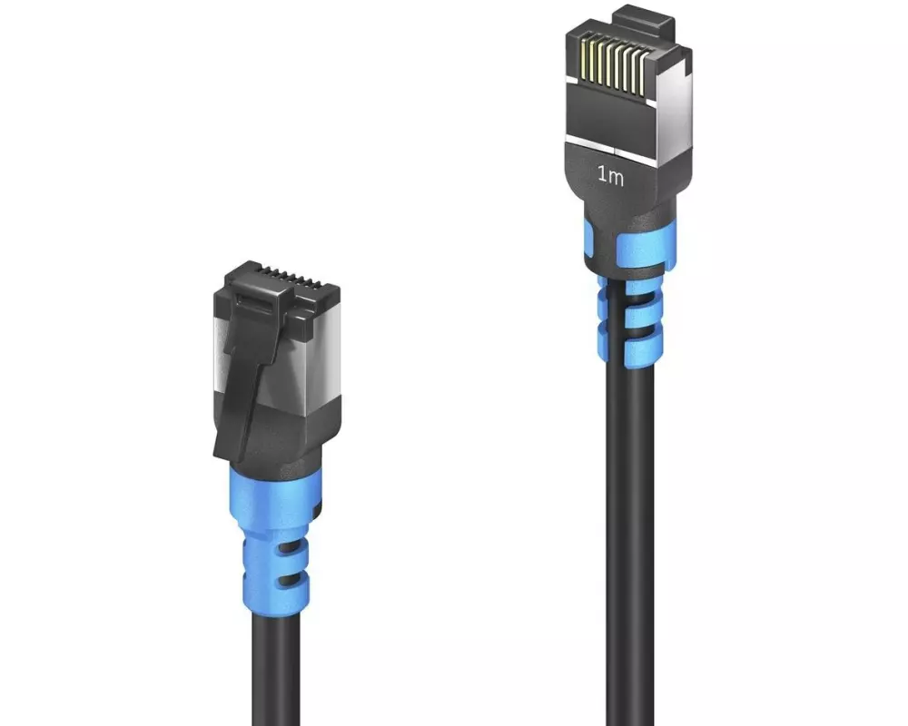 PureLink FlexInstall Patchkabel Cat 6A, S/FTP, 0.5 m, Schwarz