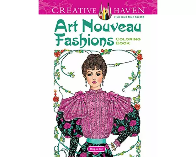 Creative Haven Art Nouveau Fashions Coloring Book