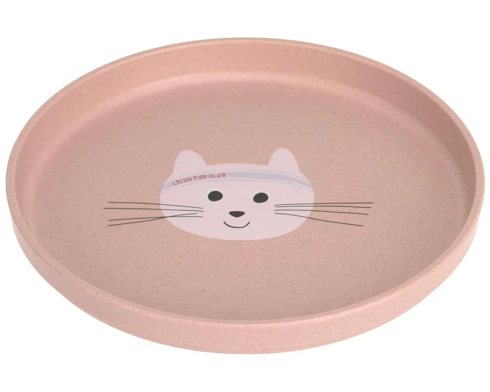 Lässig Kinderteller Tiny Team Cat 1 Stück, Braun