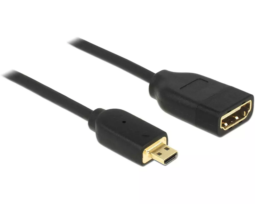 Delock Kabel 4K 60Hz Micro-HDMI (HDMI-D) - HDMI, 0.2 m