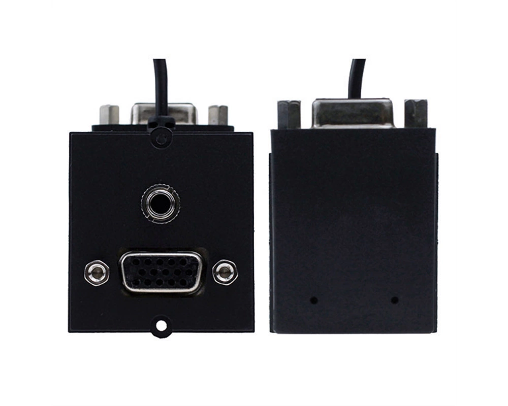 BACHMANN Rahmen 1xVGA+Klinke, 90° Abgang seitlich