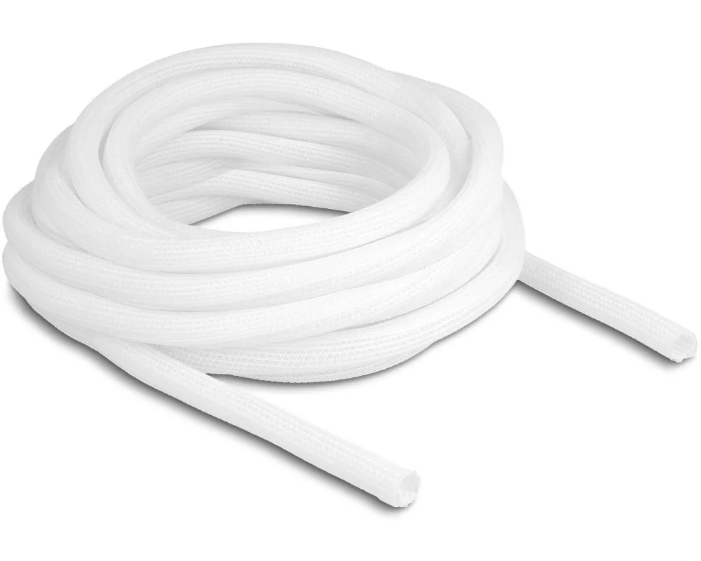 Delock Geflechtschlauch Selbstschliessend 10 m x 9 mm Weiss