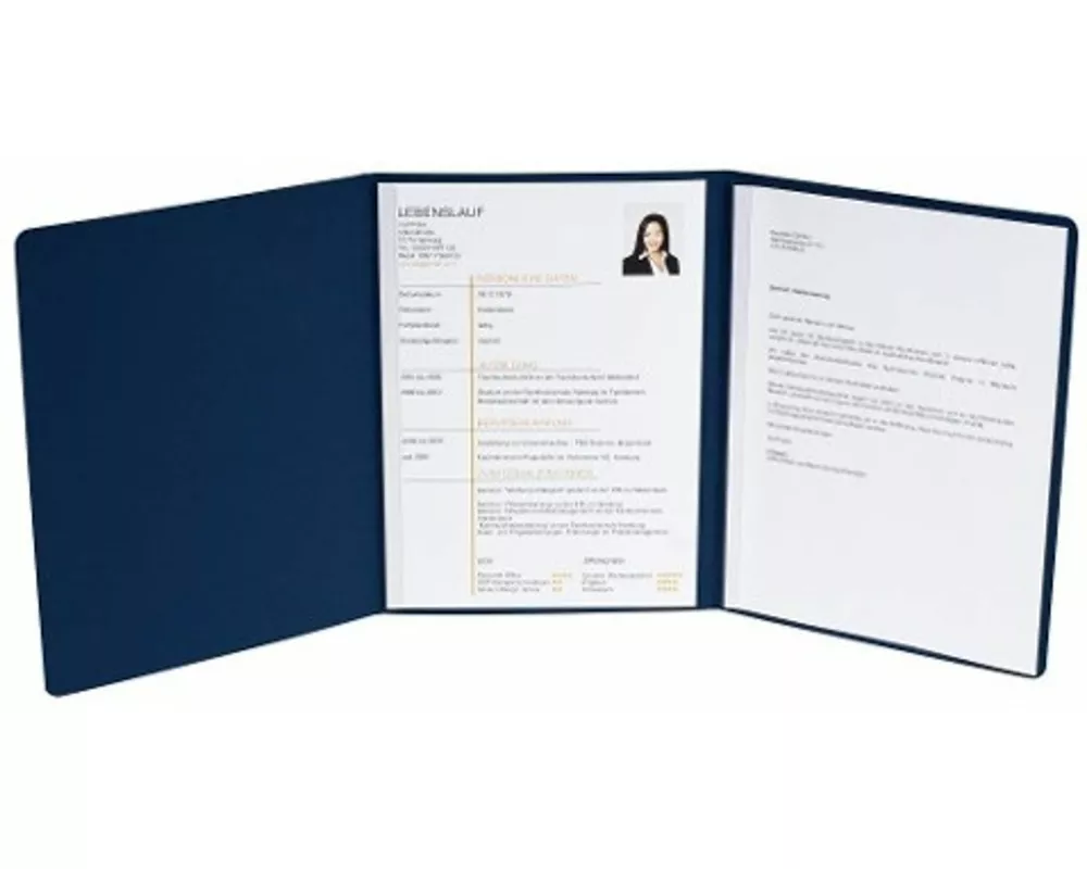 Manila Bewerbungsmappe dunkelblau 400 gr