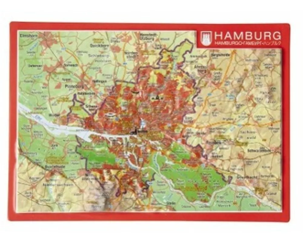 Reliefpostkarte Hamburg