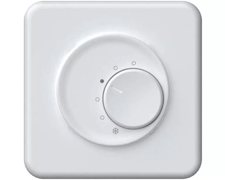Hager ORIGIN UP-Raumthermostat mit Drehrad ohne Schalter ws