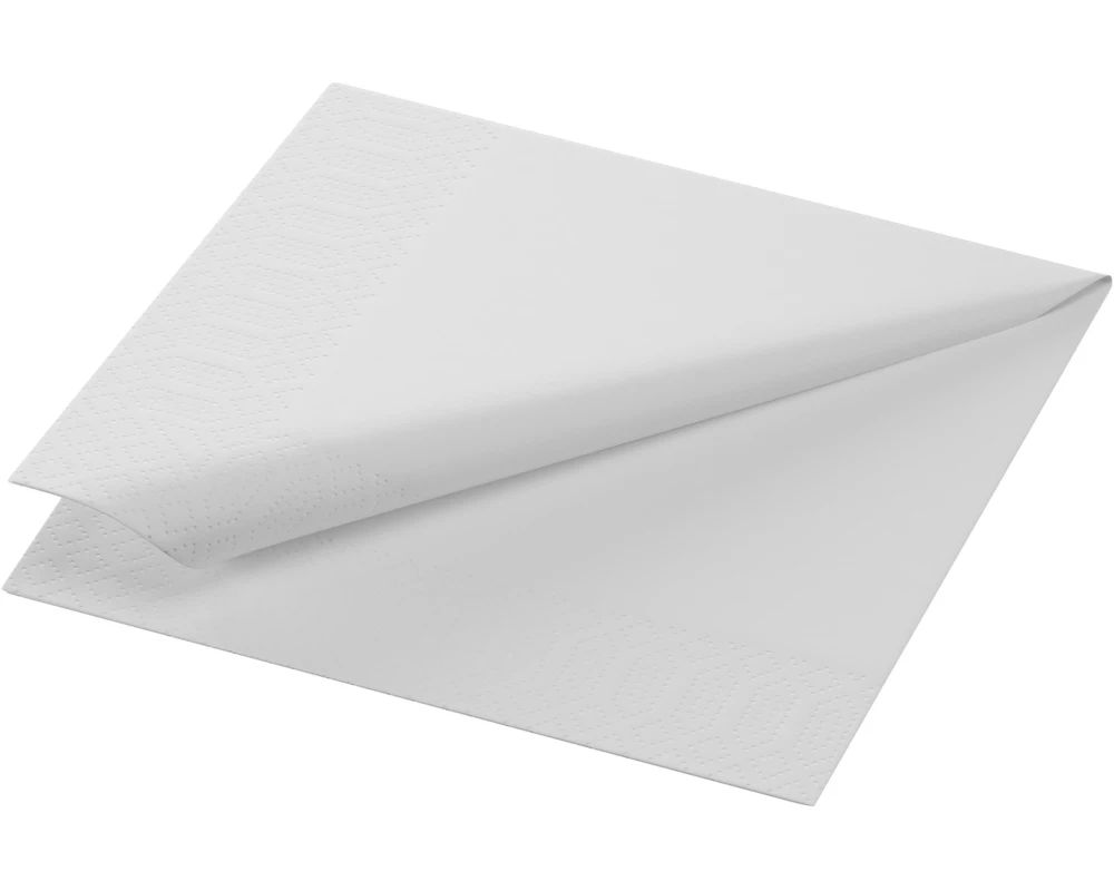 Duni Papierservietten Tissue 24 cm x 24 cm, 250 Stück, Weiss