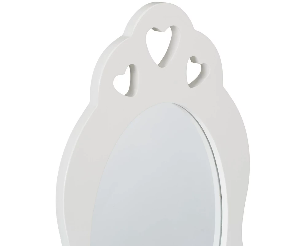 relaxdays Kinderschminktisch mit Hocker weiss