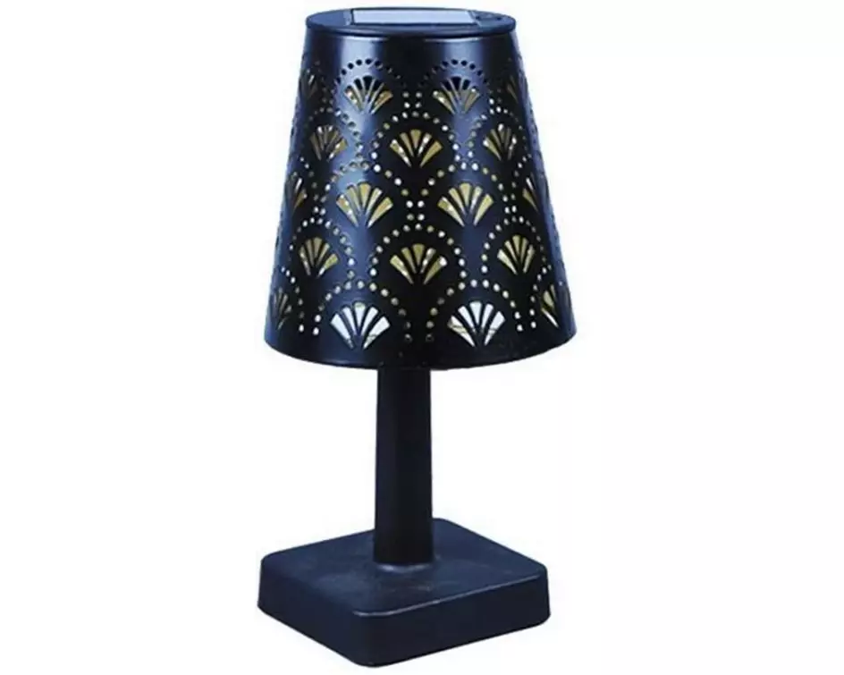 Dameco Tischleuchte LED Solar, 24.5 cm, Schwarz