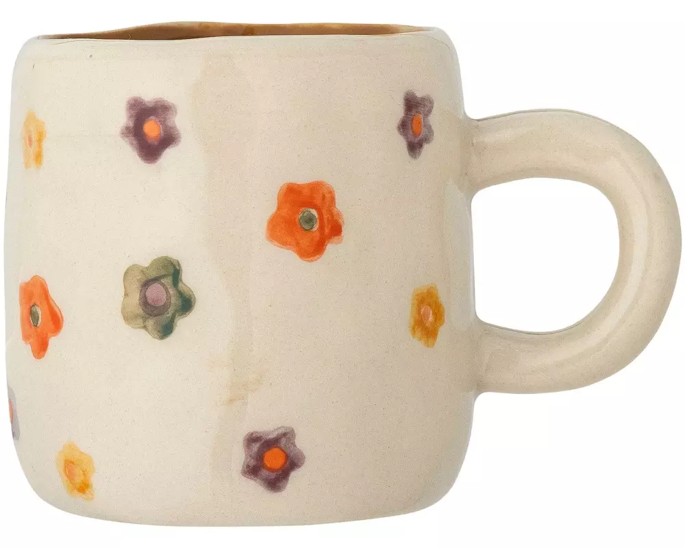 Bloomingville Universaltasse Addy 130 ml, 1 Stück, Beige/Weiss