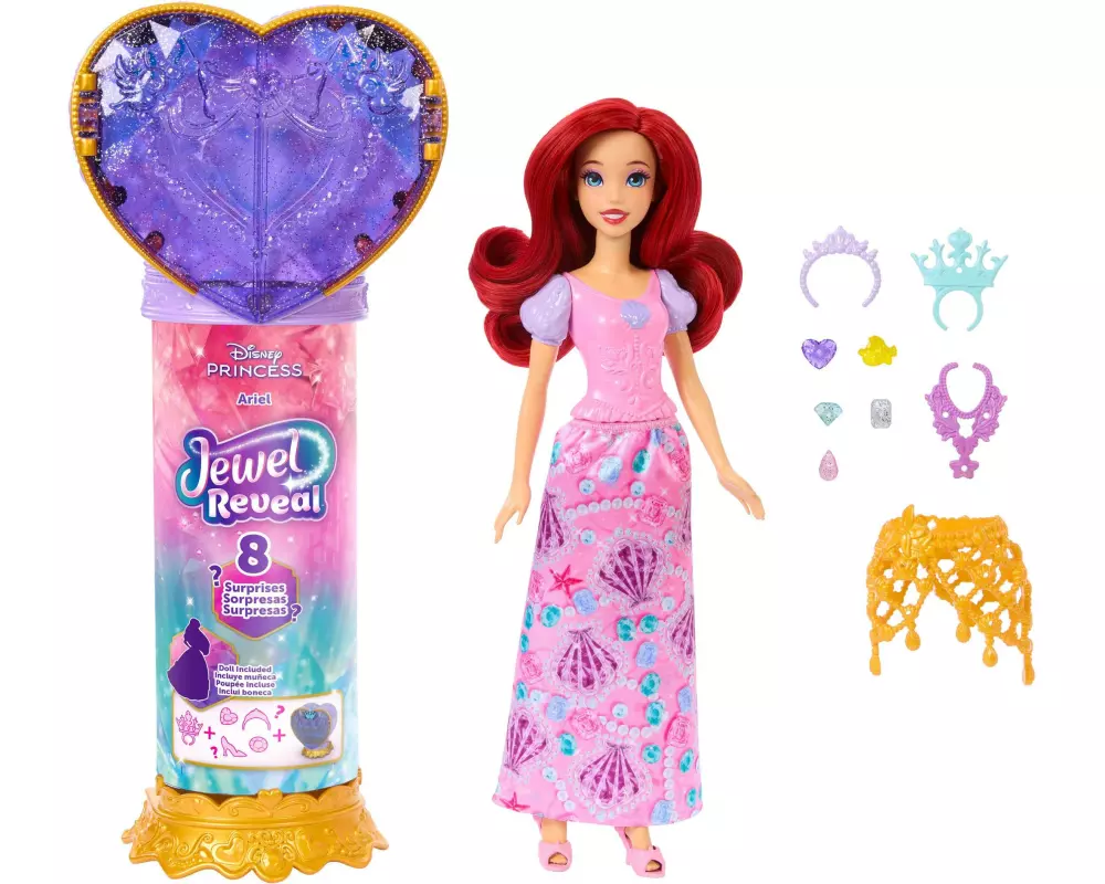 Disney Princess Spielset Jewel Reveal Arielle-Puppe Assortiert