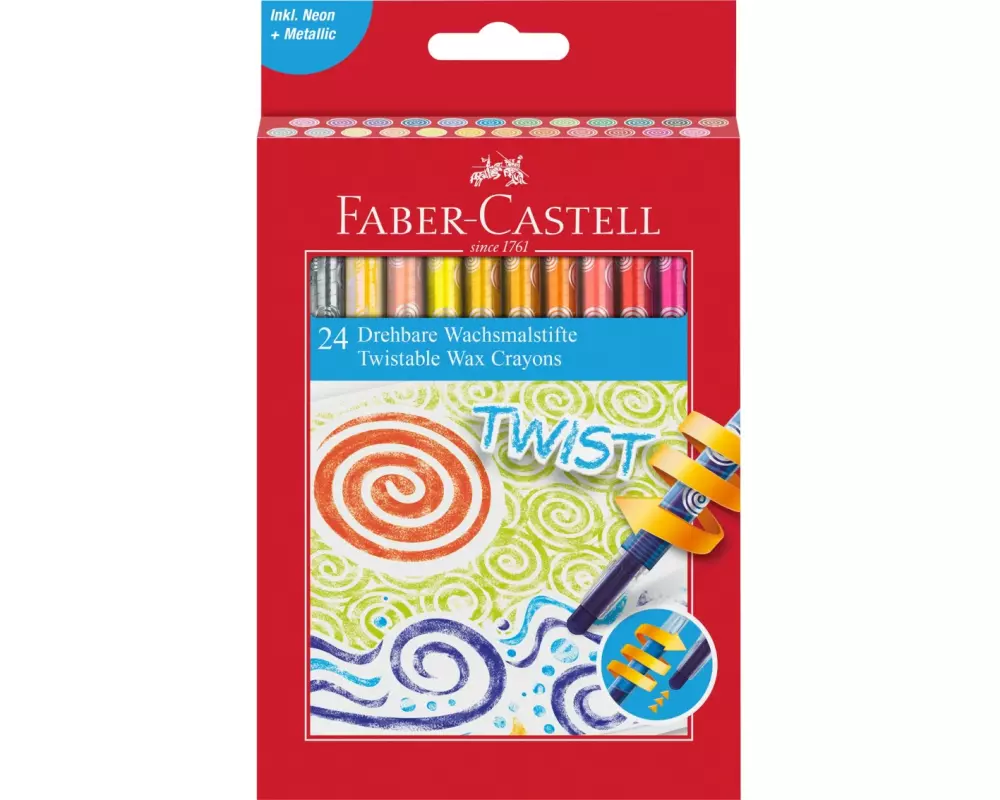 Faber-Castell Wachsmalstifte drehbar Mehrfarbig