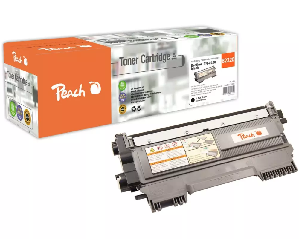 Peach Toner Brother TN-2220 Black