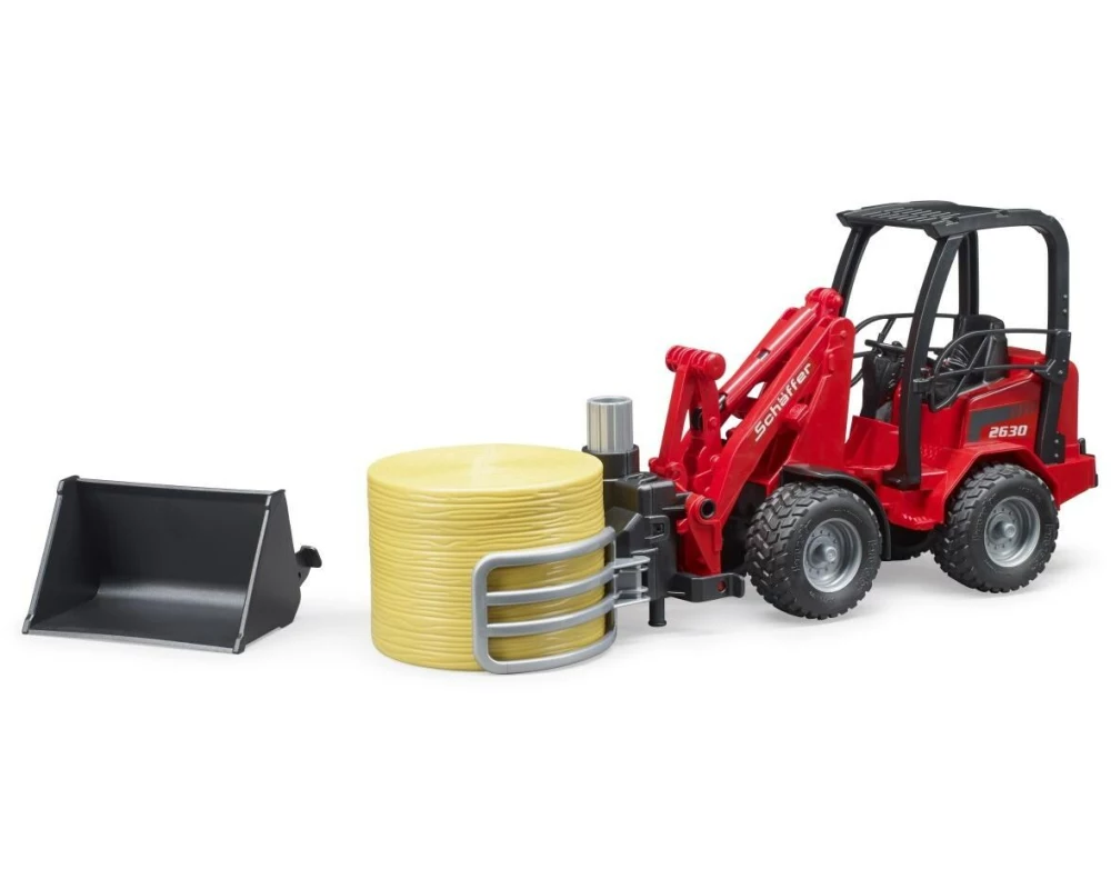 Bruder Spielwaren Hoflader mit Greifzange Schäffer