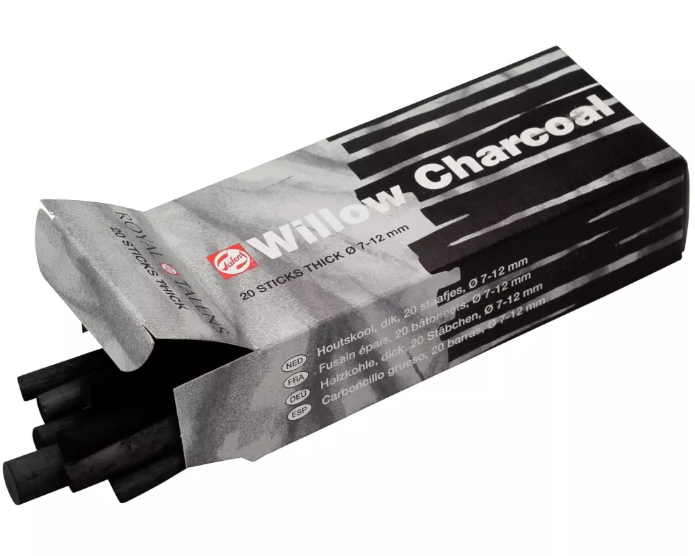 Talens Zeichenkohle dick 7-12 mm, 20 Stück