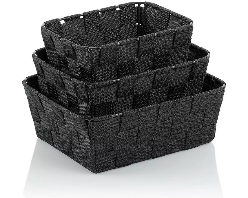 Kela Bad-Utensilienhalter Alvaro 3-teilig, Schwarz