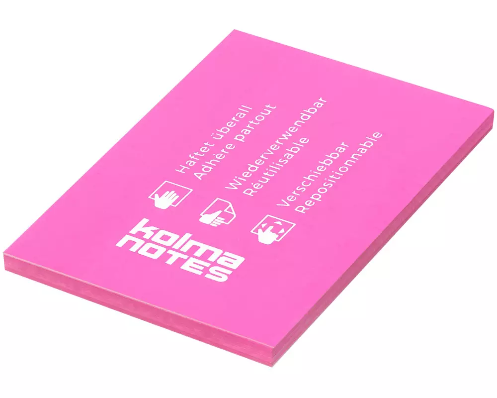 Kolma Notizzettel Notes A7 Pink, 100 Blatt