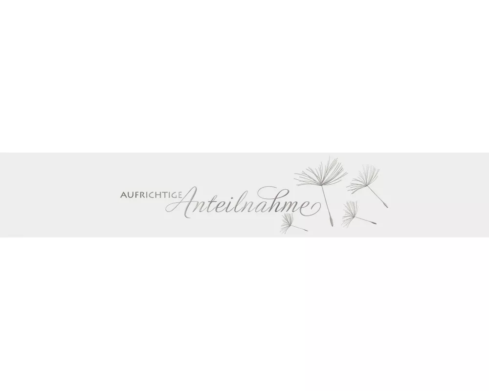 URSUS Banderole Aufrichtige Anteilnahme aus Transparentpapier