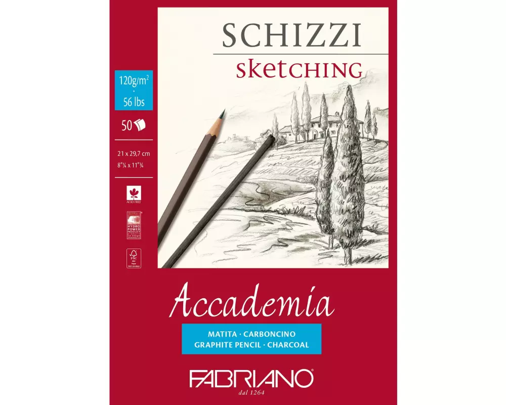 Fabriano Zeichenblock Sketching A4, 50 Blatt
