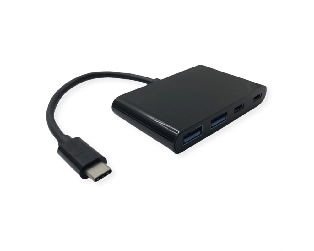 VALUE USB 3.2 Gen 2 Hub, 4fach (2x A+ 2x C), Typ C Anschlusskabel