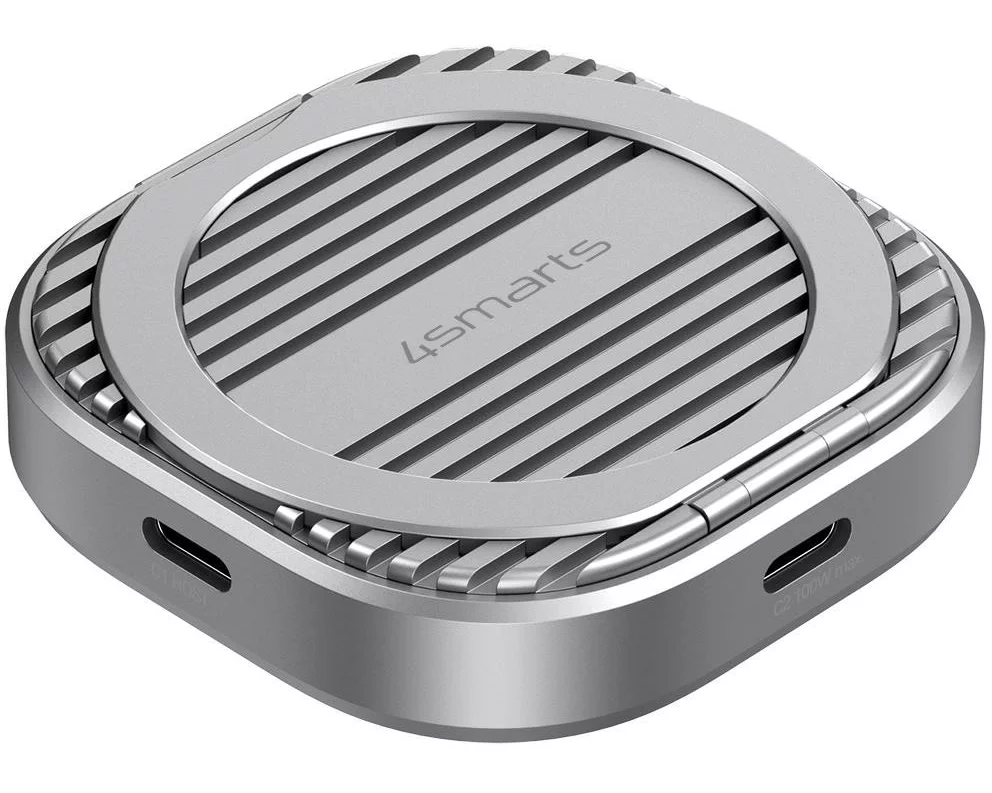 4smarts Magnetisches SSD-Gehäuse Kickstand MagSafe-kompatibel grau