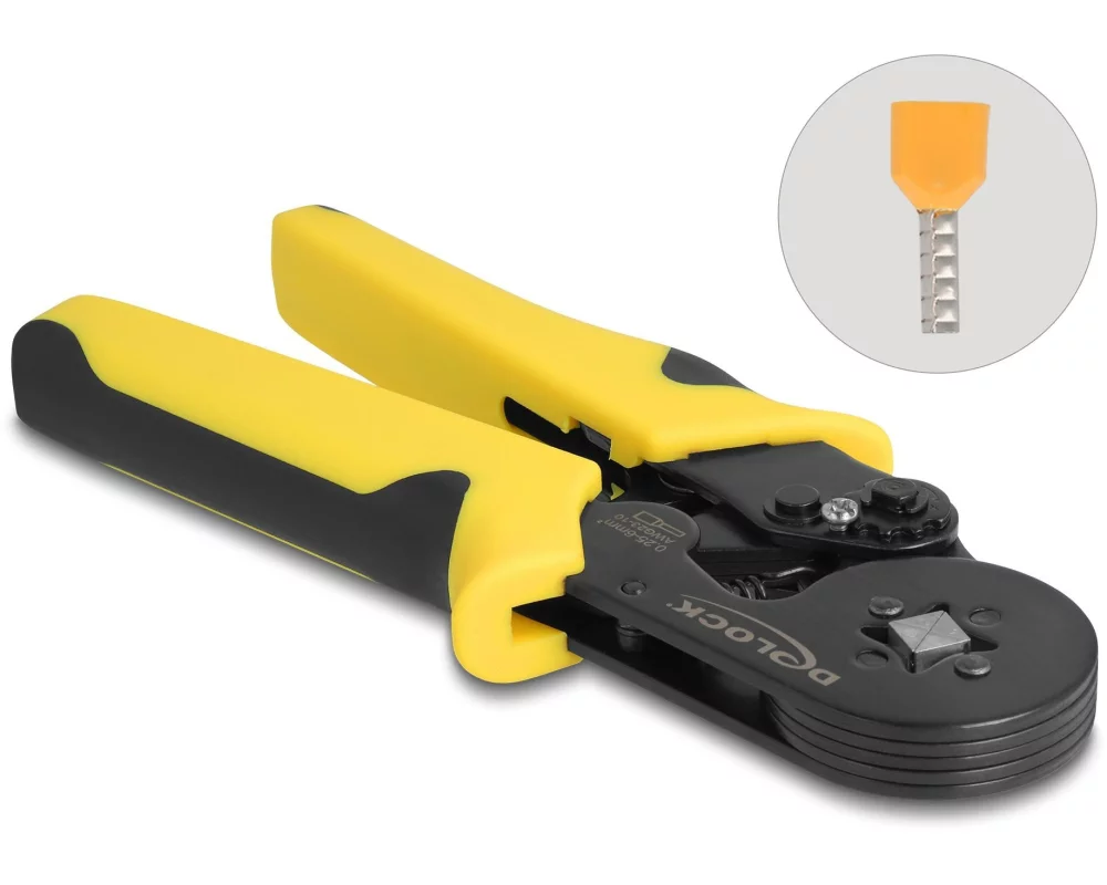 Delock Crimpzange von Aderendhülsen selbsteinstellend – Vierkant