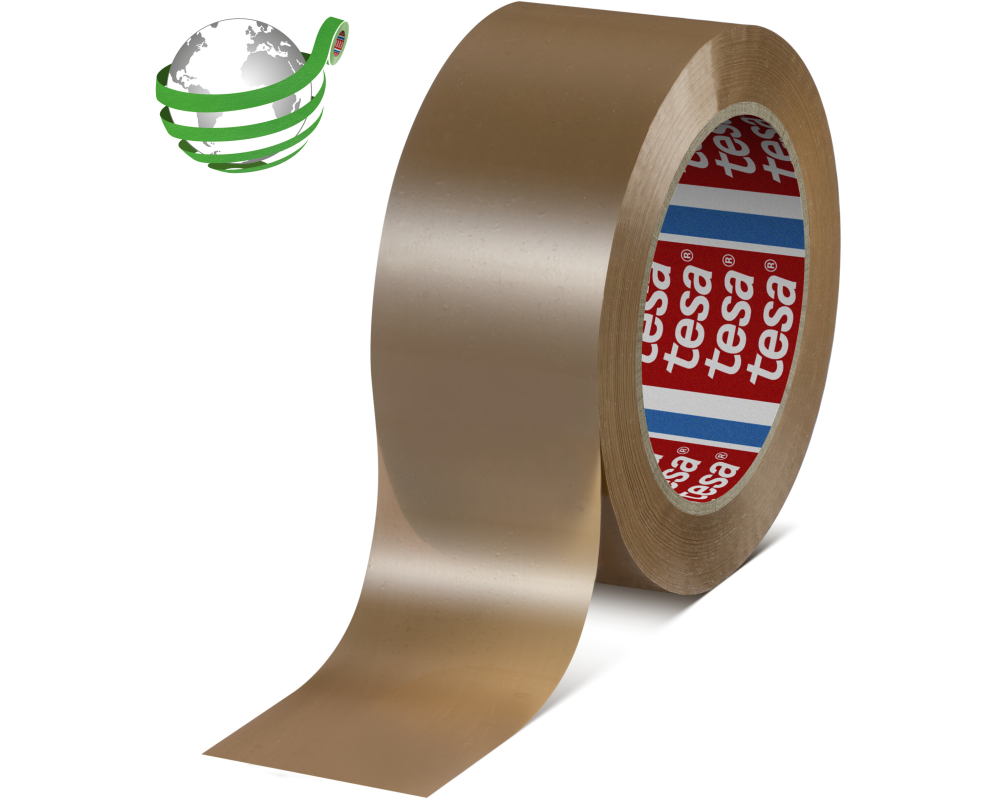 TESA Verpackungsband 50mmx132m 604180000400 Recyceltes PET, braun