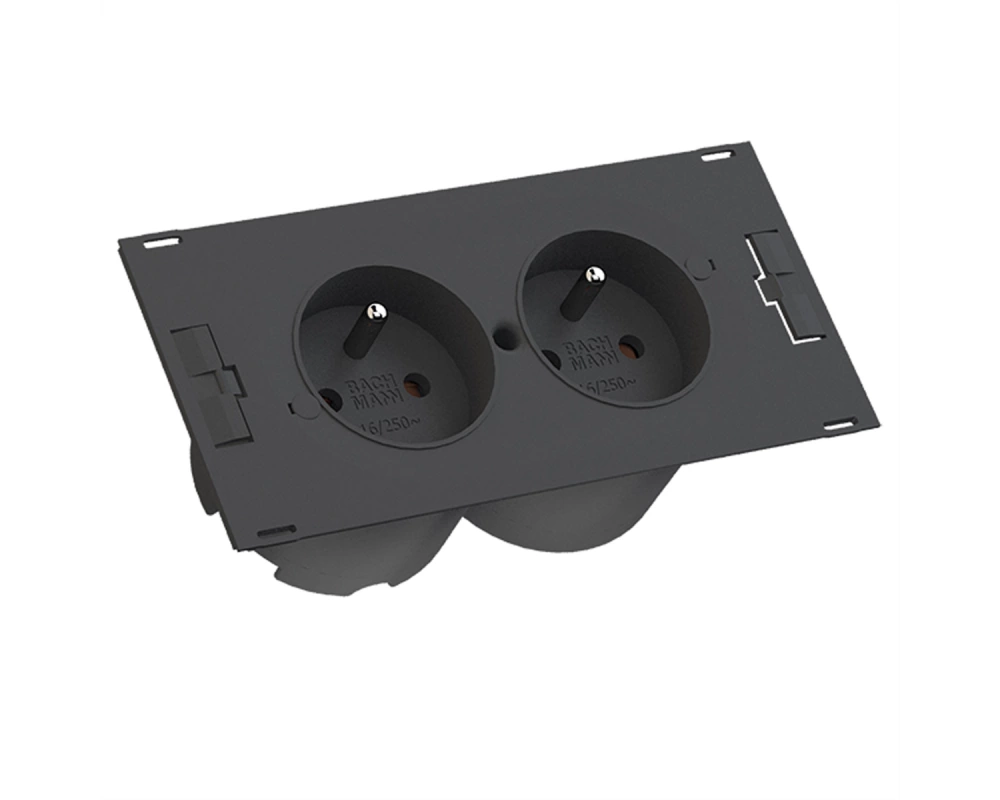 BACHMANN DUE 2xUTE , incl. Anschlukabel GST18, schwarz, 0,2 m