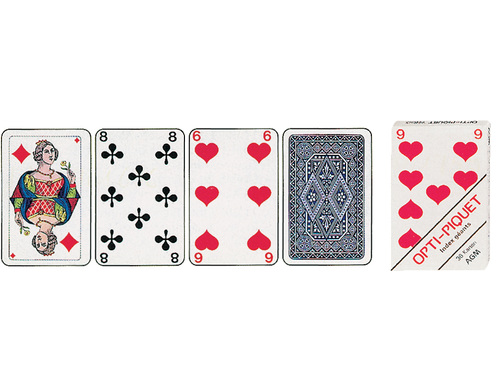 AGMÜLLER Jasskarten Piquet Opti 57x89mm 1002638 36 Karten