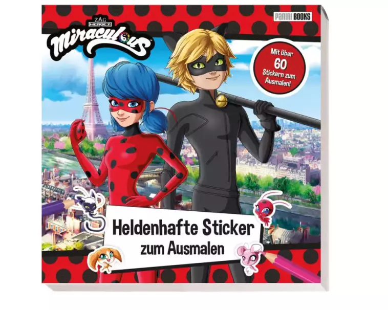 Miraculous: Heldenhafte Sticker zum Ausmalen