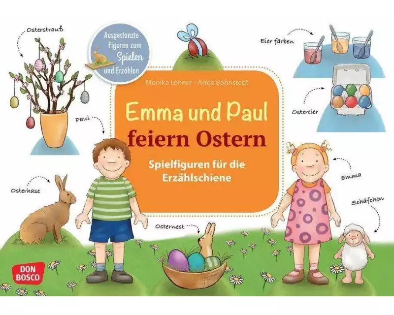Emma und Paul feiern Ostern. Erzählschienen-Figurenset