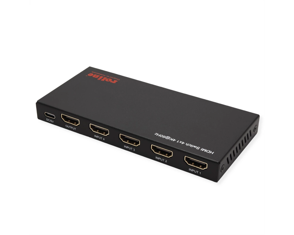 ROLINE 4K HDMI Switch, 4-fach, mit Fernbedienung