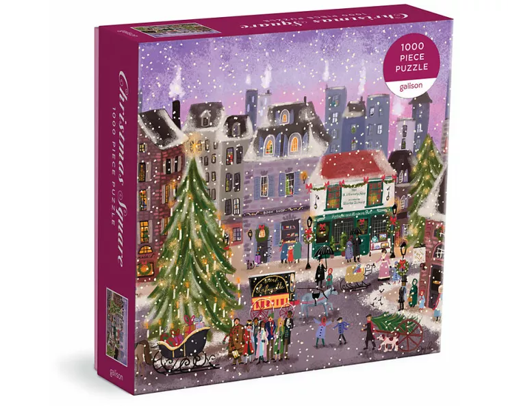 Joy Laforme Christmas Square 1000 Piece Puzzle in Square Box