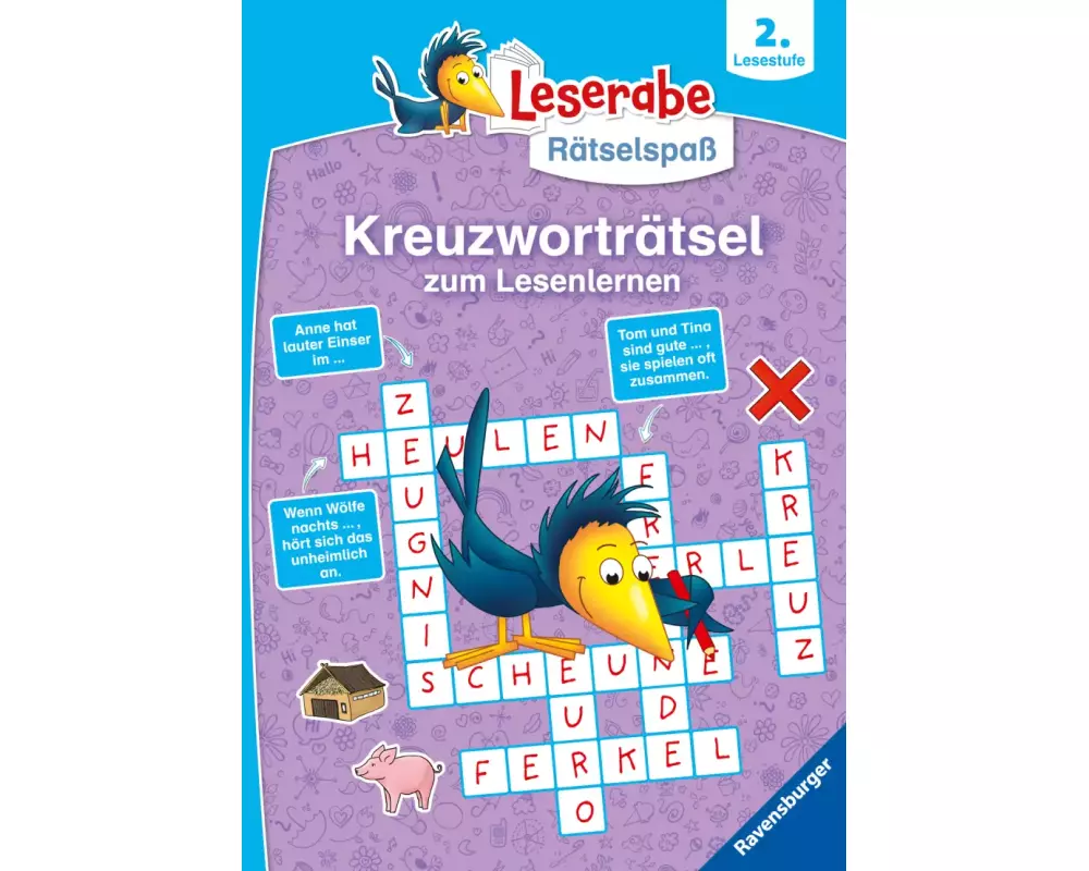 Leserabe Rätselspaß - Kreuzworträtsel zum Lesenlernen (2. Lesestufe)