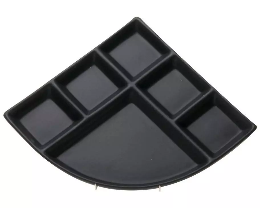 Nouvel Fondue-Teller Schwarz, Karton, 4 Stück