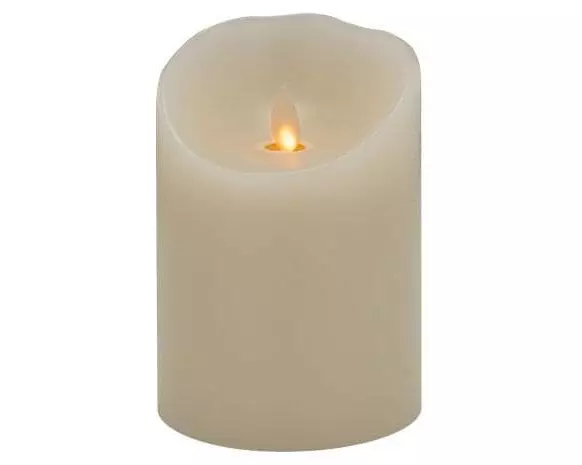 STT LED-Kerze Magic Candle Ivory S Ø 9 x 15 cm, Warmweiss