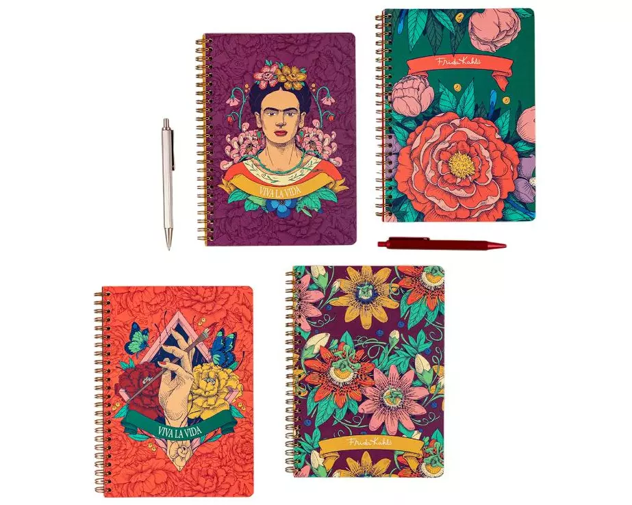 Clairefontaine Notizbuch Frida Kahlo assortiert, A5, Liniert, Mehrfarbig