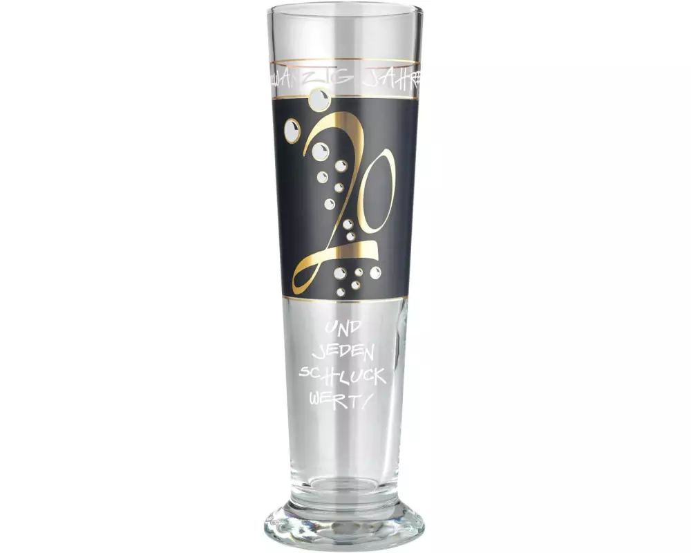 Wate Bierglas 20 Jahre 300 ml, 1 Stück, Transparent