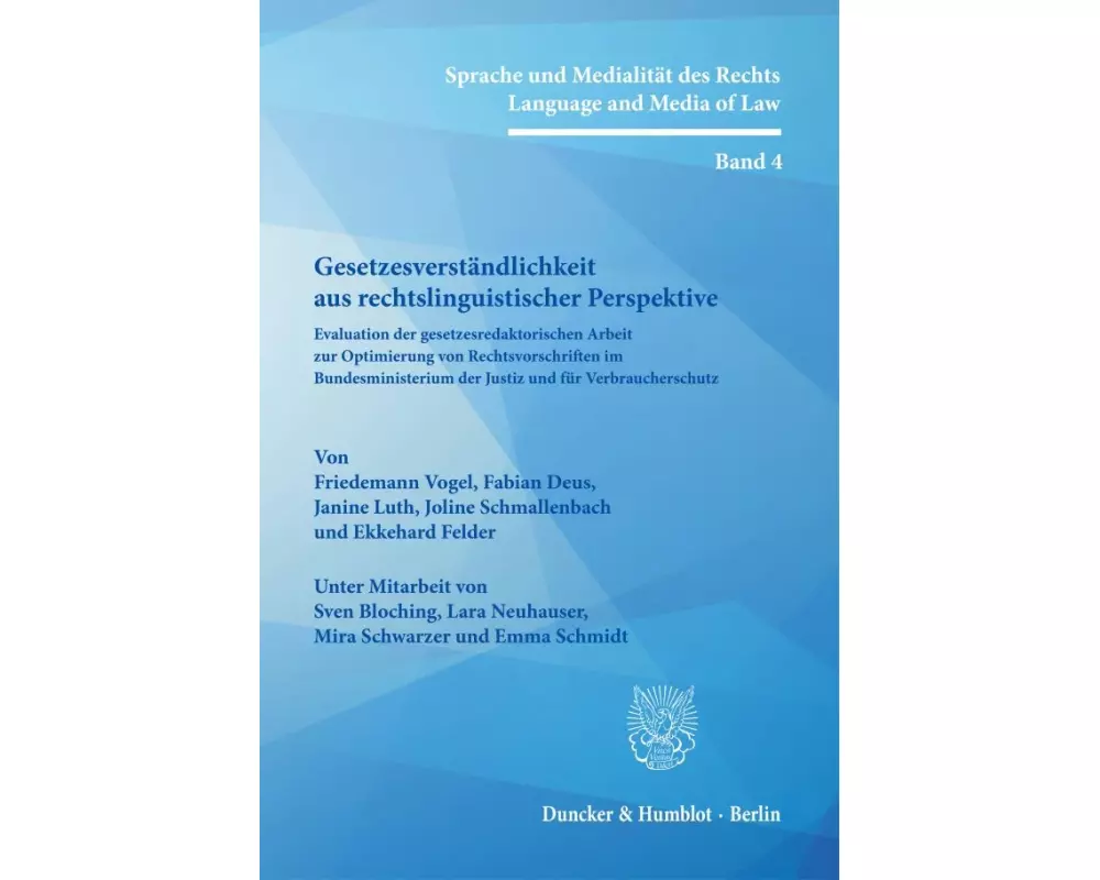 Gesetzesverständlichkeit aus rechtslinguistischer Perspektive.