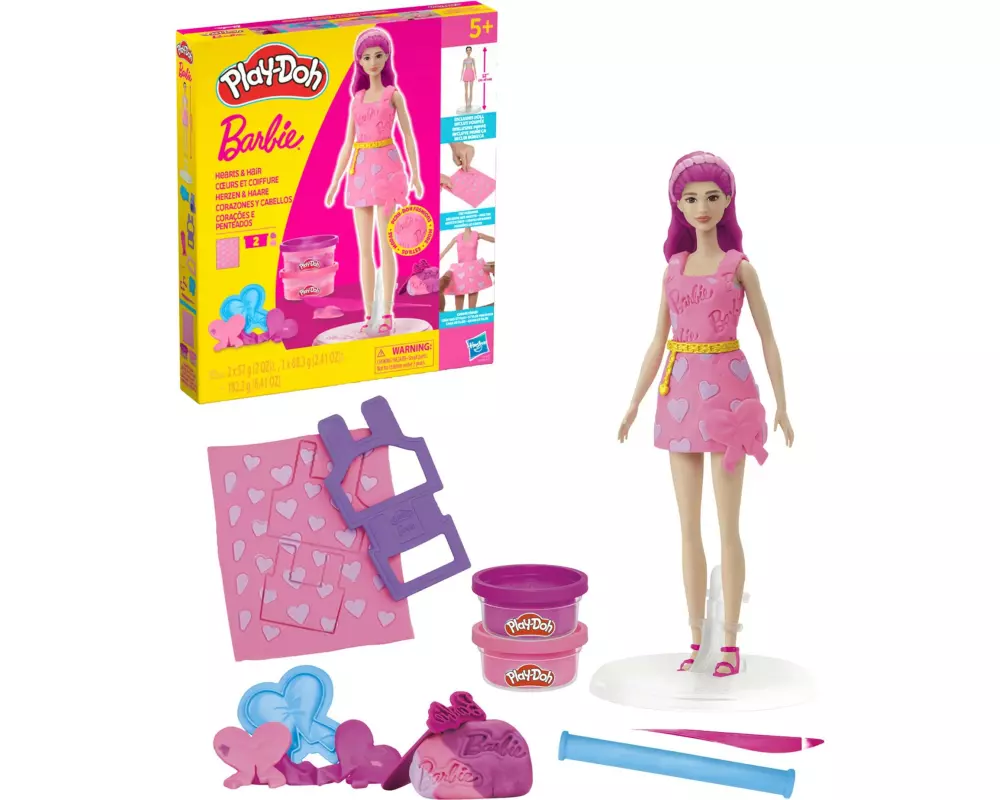 Play-Doh Knetspielzeug Barbie Herzen und Haare