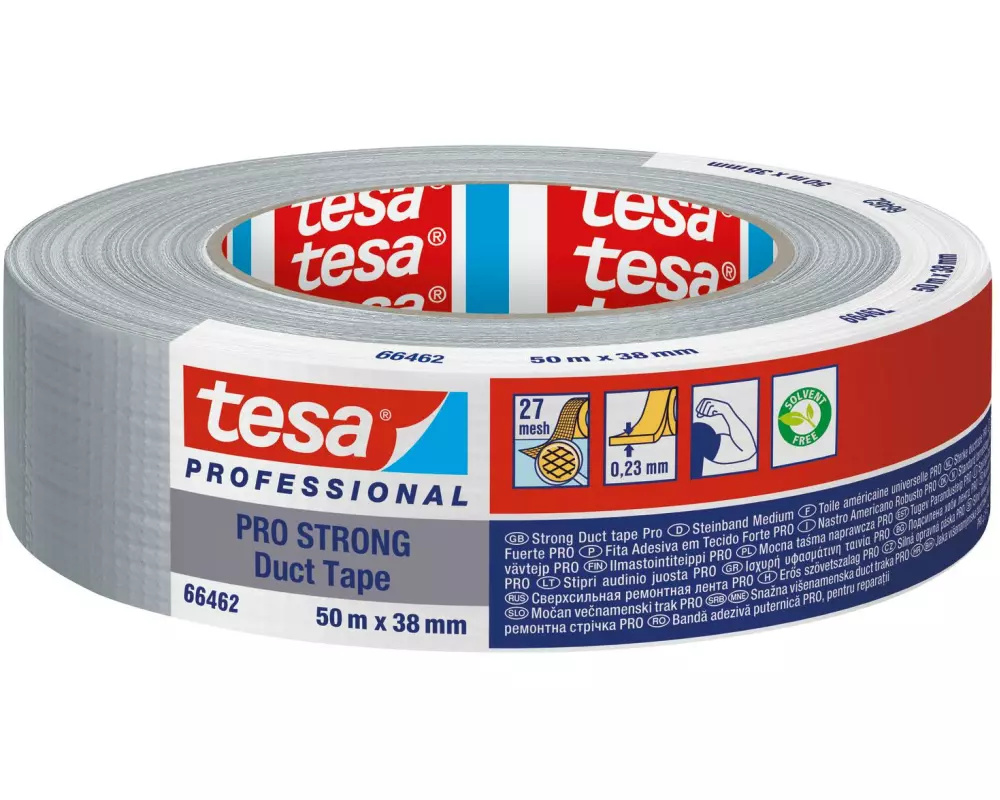 tesa Klebeband Pro Strong Duct Tape Grau, 50 m x 38 mm